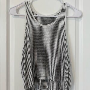 Eileen Fisher Black and White Striped Tank Top